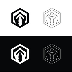 Hand care vector logo template design