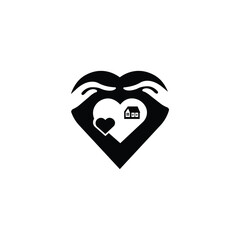 hand care real state vector logo template design