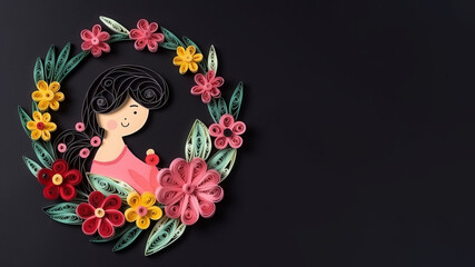Mother's Day Paper Quilling Concept