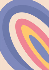 Abstract rainbow retro groovy 70s 90s texture background. Vibrant vintage hippie pattern. Vector psychedelic illustration in Y2k style