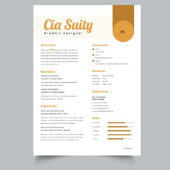Professional Resume cv Layout template