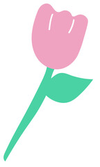 pink tulip sticker