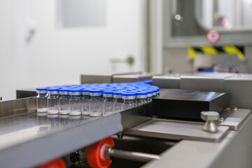 Special equipment of processing line for vaccine production.