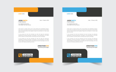 Obraz premium The Best Corporate Business Letterhead Design Template