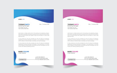 Obraz premium The Best Corporate Business Letterhead Design Template