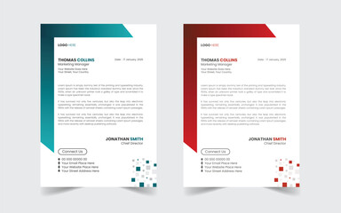 Obraz premium The Best Corporate Business Letterhead Design Template