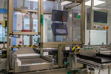 Special equipment of processing line for vaccine production.