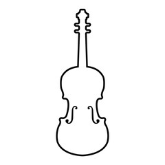 Violin vector icon. Outline violin vector. Musical string instrument violin.