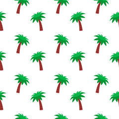 Obraz premium Pattern on cartoon palms on the white background
