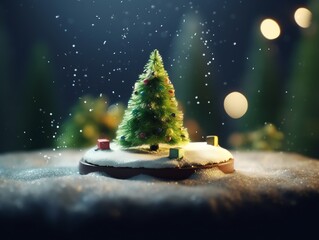 illustration christmas tree wallpaper snow, christmas element