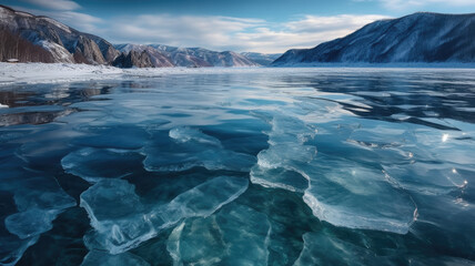 Fototapeta premium glacier national park created with Generative AI technology