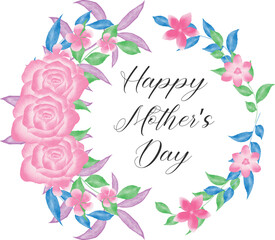 Watercolor floral design. Floral arrangement for card, invitation, decoration, mother's day, weeding, event, celebration.  Illustration isolated on any white background.