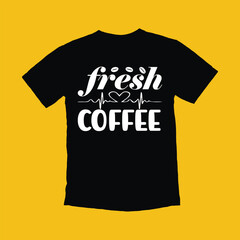 Black lettering coffee sticker set