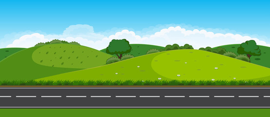 cartoon summer car road background