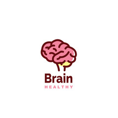 minimalistic cute brain logo vector icon illustration