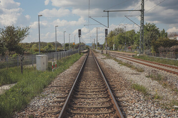 Obraz premium Bahngleise Eriskirch