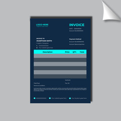 light color invoice design 