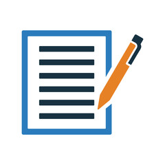 Content, paper, text icon. Simple editable vector graphics.