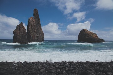 View of Ribeira da Janela in Madeira, Portugal