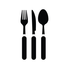 Cutlery, knife icon. Black vector graphics.