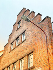 Low angle view of Hanseatic building in Wismar 
