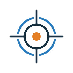 Focus, target, aim icon. Glyph style vector EPS.
