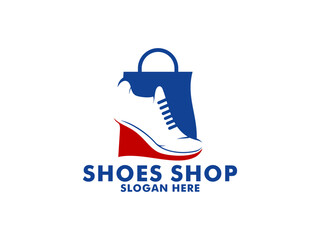 Shoes Shop Logo, shoe sneaker logo vector Template Design