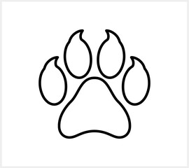 Paw print clipart. Sketch icon. Vector stock Illustration. EPS 10
