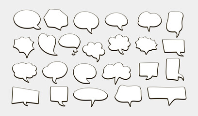 Fototapeta premium Doodle chat clipart. Hand drawn speech symbol. Sketch vector stock illustration. EPS 10