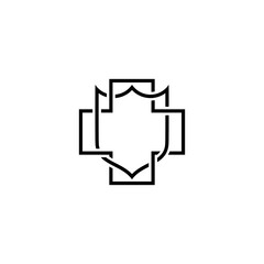 Health shield icon isolated on transparent background