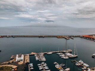 View of Mt Pico from Horta, Faial