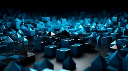 Obraz premium a lot of cubes and triangles