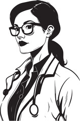 Doctor woman Vector illustration, SVG