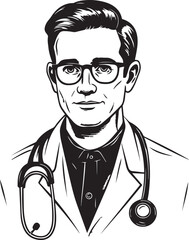 Doctor man Vector illustration, SVG