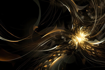 Beautiful black and gold energy wallpaper