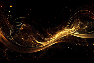 Beautiful black and gold energy wallpaper