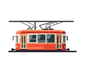 Modern vector illustration of transport tram