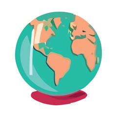 World map illustration Globe icon