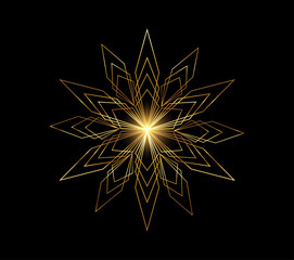 Golden Cannabis Leaf Logo Icon