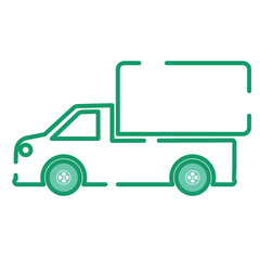Isolated truck icon Colored outline Vector
