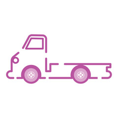 Isolated pick up truck icon Colored outline Vector