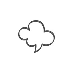 speech bubble on white background