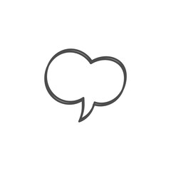 speech bubble on white background