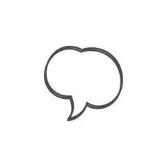 speech bubble on white background