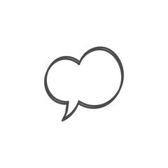 speech bubble on white background