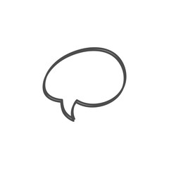 speech bubble on white background