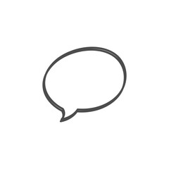speech bubble on white background