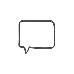 speech bubble on white background