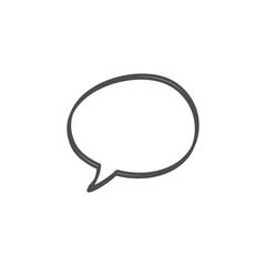 speech bubble on white background