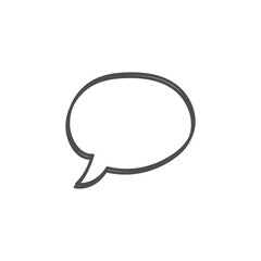 speech bubble on white background